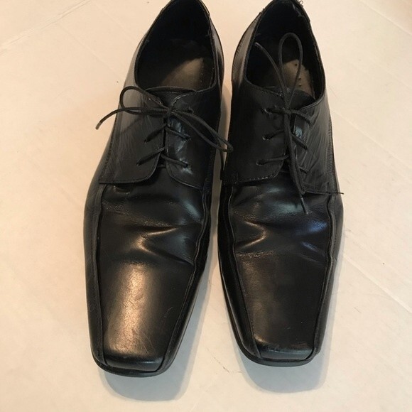 KENNETH COLE Mens Magic Place Lace Up Oxford Shoes Leather Square Toe Size 8.5 - Picture 2 of 8